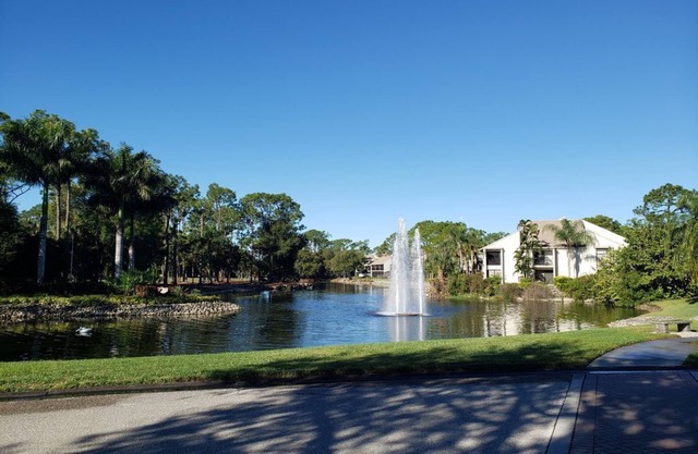 Vacation in the Forest CC heated pool view of golf course near beaches airport