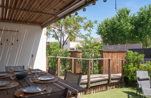 Villa T3 à 400m de la plage avec piscine