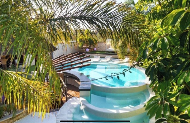 Villa with design pool, pool bar, jacuzzi, Balinese bed