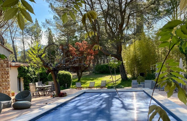 Villa with pool and beach volleyball court