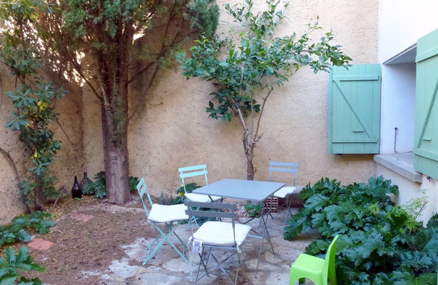 Village house with patio
