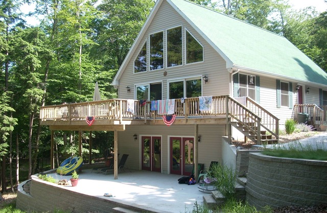 Waterfront Chalet Nestled Between Hamlin Lake And The Manistee National Forest