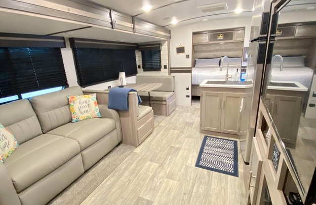 Waterfront glamping on the bay with fishing dock