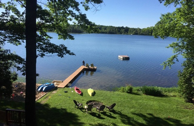 Waterfront home near Interlochen. Fireplaces.