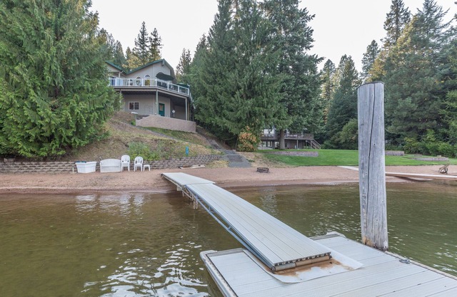 Waterfront Home on Sandy Beach on Lake Coeur D'Alene