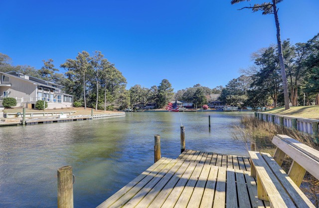 Waterfront Pine Knoll Shores Gem w/Boat Dock