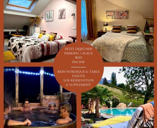 Mouxy Bed & Breakfast | établissement professionnel de Chambres d'hôtes à La Marc'Quize avec piscine partagée et bain nordique privatif en prestation supplément