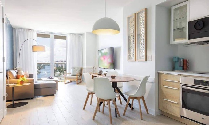 Hallandale Beach Apartment | 1 BR Full Kitchen- Pool Gym Beach 29th floor