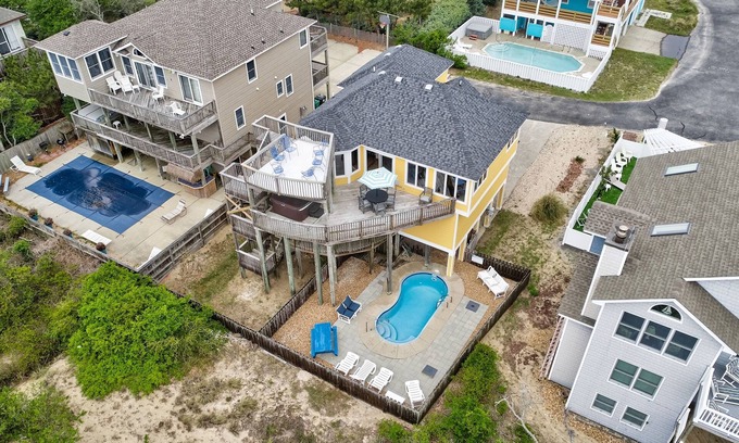 Ocean Sands House | 100ft to Beach! Ocean Views! Pool,Hot Tub, Slps 12