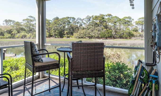 Saint Helena Island Condo | 158 Beach Club Villa. End unit! Bottom floor! Resort Access included!