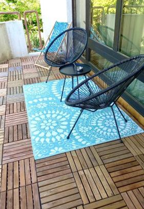 Wiesbaden Apartment | 17-Stillvolles 2-Zimmer Apartment mit Boxspringbett,WLAN,großem Balkon mit Gartenblick