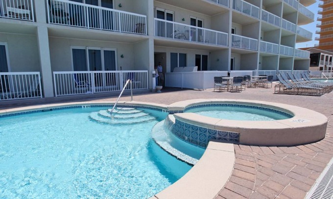 Lower Grand Lagoon Condo | 1st FLOOR UNIT - steps to the beach and pool! Book for the Fall season!