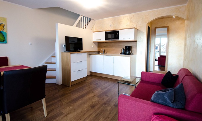 Immenstaad am Bodensee Apartment | 2 room apartment - living on two levels - with lake view from the balcony