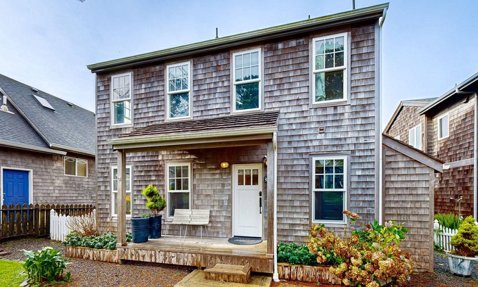 Tolovana Park House | 2-story home with beach views, 2 fireplaces, deck, grill, & W/D - walk to beach