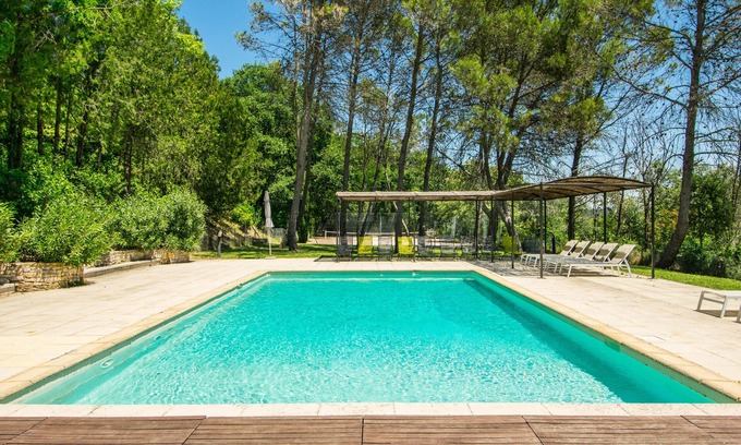 Goudargues Other | 300 Year Old Provencal Mas with Floodlit, Tennis Court and Large Private Pool