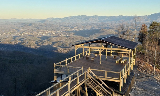 Sevierville Cabin | 360 Views~Indoor Pool~Theater~Game Room~Fireplaces