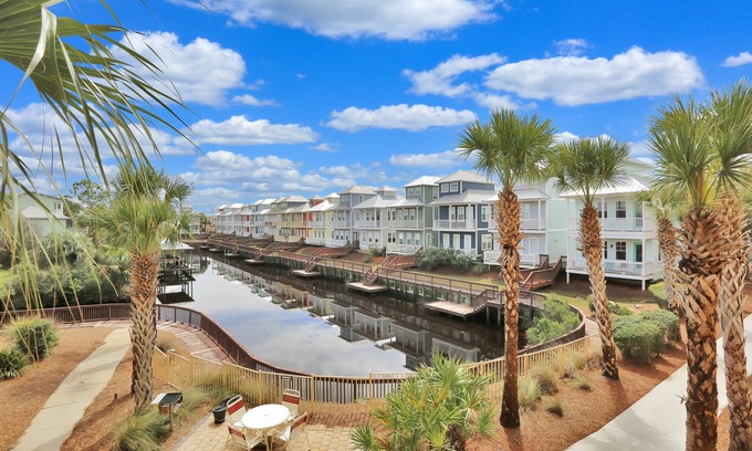 Waterside Village Condo | 3BR Condo on Canal, Walk from Beach with Community Pool ~ Waterside 203