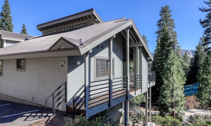 Lakeshore Condo | 3BR Huntington Lake condo with mountain views, WiFi, 2 decks, private W/D