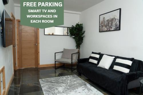 Failsworth House | 4 Bed Failsworth Home, 3 Bathrooms including Free Parking - Workspaces - Garden - Less than 10 Minute Drive to Etihad Stadium, CoOp Live - Less than 15 Minute Drive to City Centre