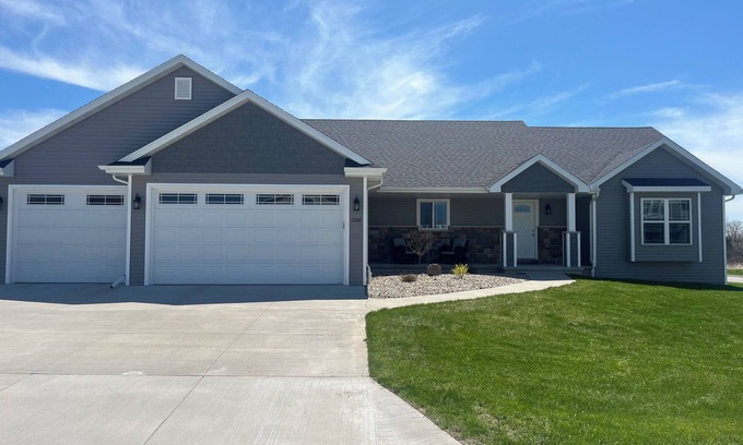 Neenah House | 4-bedroom house in peaceful Neenah with AC, WiFi. Perfect for EAA travelers.