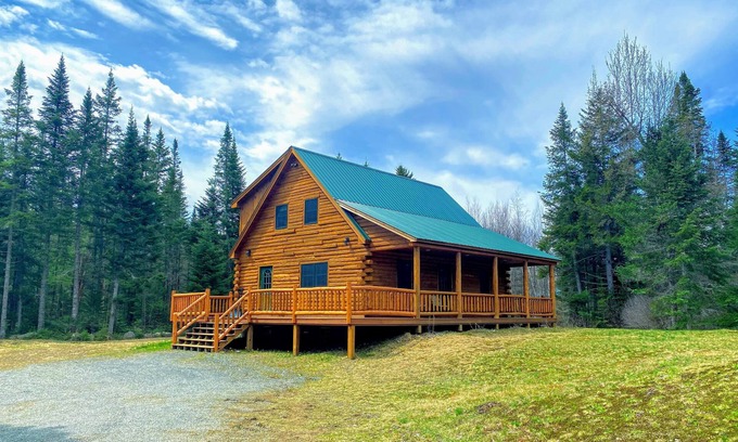 Twin Mountain Cabin | 40PL Log cabin - AC, in the White Mountains,