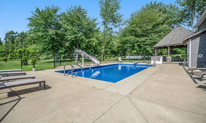 Fennville House | 45 Acre Fennville Estate with Pool, Water Slide, and Huge Heated Event Barn