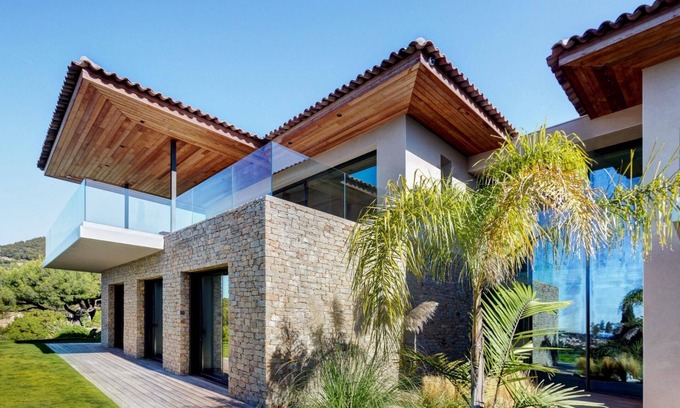 Carqueiranne Apartment | 5* apartment in Villa prestige sea view swimming pool 17x4 exclusive Air conditioning