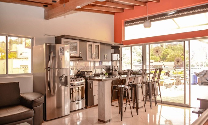 El Poblado Apartment | 5 Bedroom Combo of Penthouse and Private roof and 2 bedroom 2 floors below 2 hot tubs