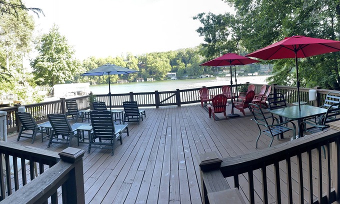Lake Lure House | 5 Br/3.5 Ba. 3 KING BEDS. LAKE FRONT. FIREPIT. GAME ROOM. MULTIPLE PORCHES.