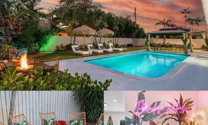 Coral Ridge Isles House | 5 BR Home ~ Fire Pit & Pool ~ Paradise Palms