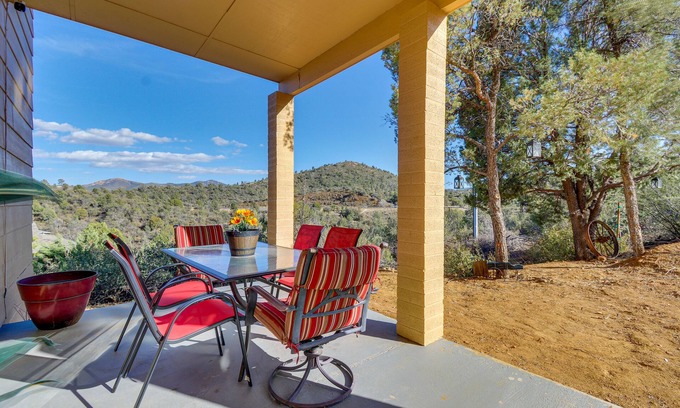 Yavapai Hills Cabin | 5 Mi to Dtwn Prescott: Home w/Deck & Mtn Views