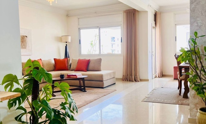 Agdal Apartment | 5 minutes from the Hilton forest and shops, beautiful, quiet, sunny apartment