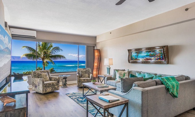 Kahana Condo | 5 Star Upgraded Oceanfront 2 BR condo w/Amazing views & AC-Sands of Kahana 326