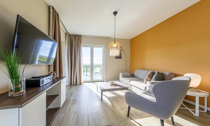 Ostseebad Wustrow Apartment | 5 star vacation apartment Boddenstuv with balcony and Bodden view