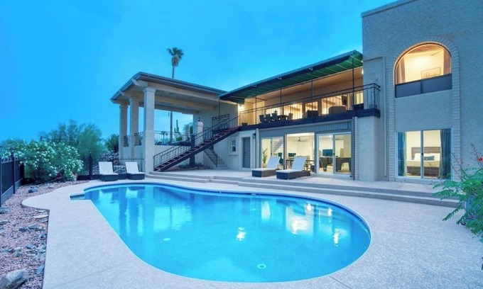 Fountain Hills House | 5BR-Mountain views - heated pool, spa, game room