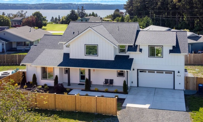 Camano Island House | 5BR vacation home on Camano Island w/Water Views/Hot Tub/BBQ/firepit/games