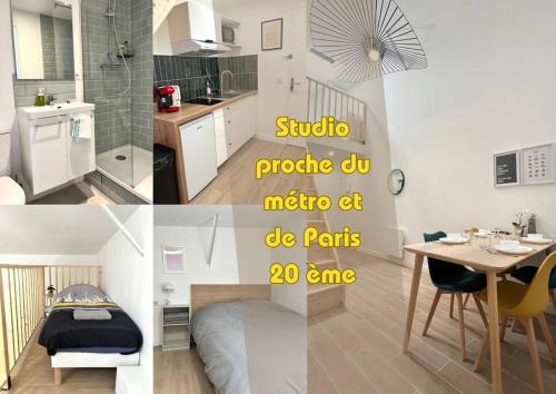 Bagnolet Apartment | 735 Cosy studio mezzanine près de Paris et métro