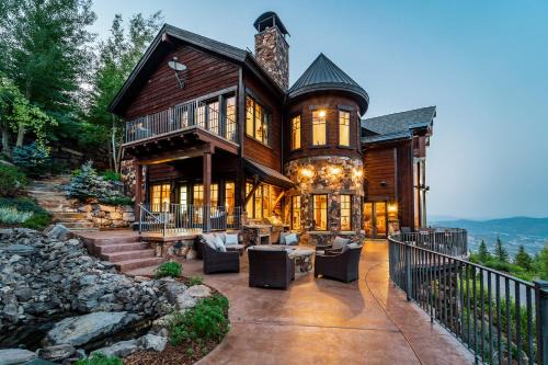 Deer Valley House | 8 Bedroom Deer Valley Masterpiece with endless views. Theater hot tub game room ski-inout