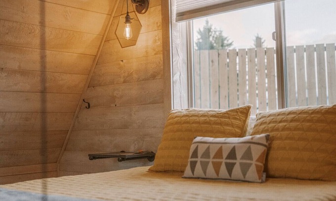 Emigrant Cabin | A-Frame 3 @ Tiny Town Campground- Boutique camping