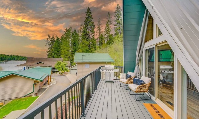 Coeur d'Alene House | A-Frame Haven with Private Beach near CDA