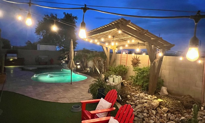 Buckeye House | A pet-friendly cozy 4 bedroom home with a resort style pool in the backyard.