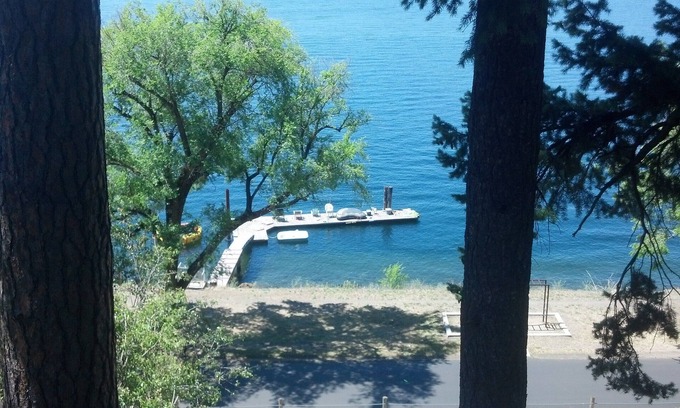 Coeur d'Alene Apartment | A Studio with a View above lake and Centennial Trail-Dock Access Included