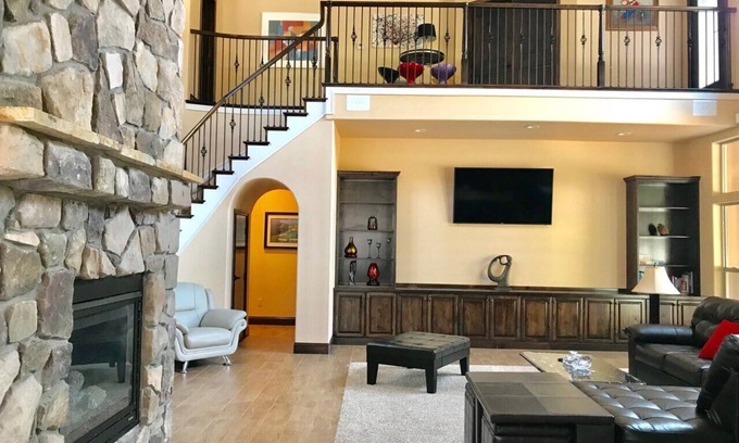 Three Rivers House | A Very Sweet Retreat: The S Fork River is flowing. You can see, hear & touch it!