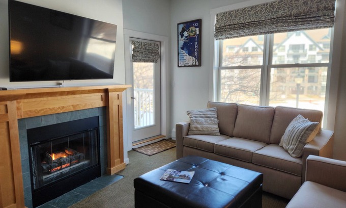 Stratton Mountain Condo | A Village location, Swimming Pool, Hot Tub & Sauna
