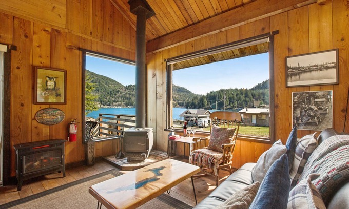 Port Angeles House | Adorable lake hideaway with free WiFi, spacious deck, lake views, & shared dock