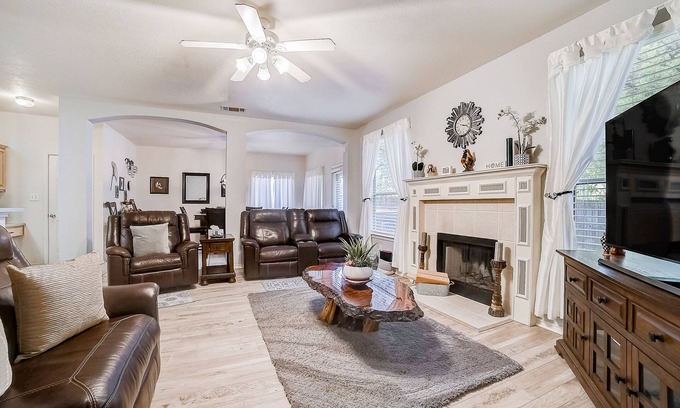 Wetmore House | Affordable home with enclosed backyard, gas grill, wood fireplace, and streaming