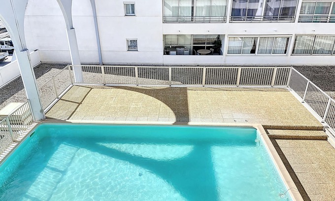 Le Barcares Apartment | Air-conditioned apartment for 4 with pool, terrace and sea view