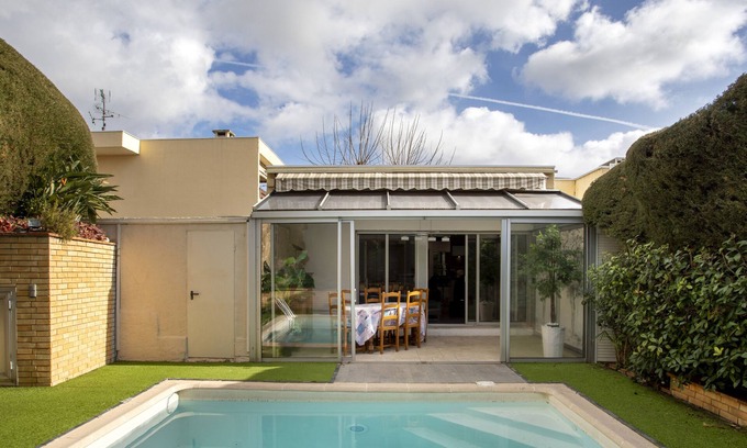 Cros-de-Cagnes House | Air-conditioned house with private pool
