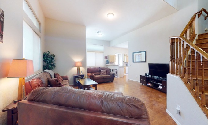 Palm Valley House | Airy home with private heated pool, firepit, grill, enclosed backyard, cornhole