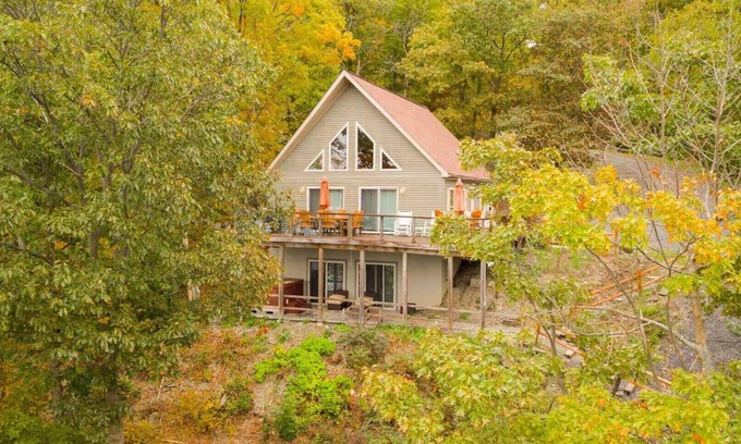 Burdett House | All Decked Out: Beautiful Chalet-style Seneca Lake Home!